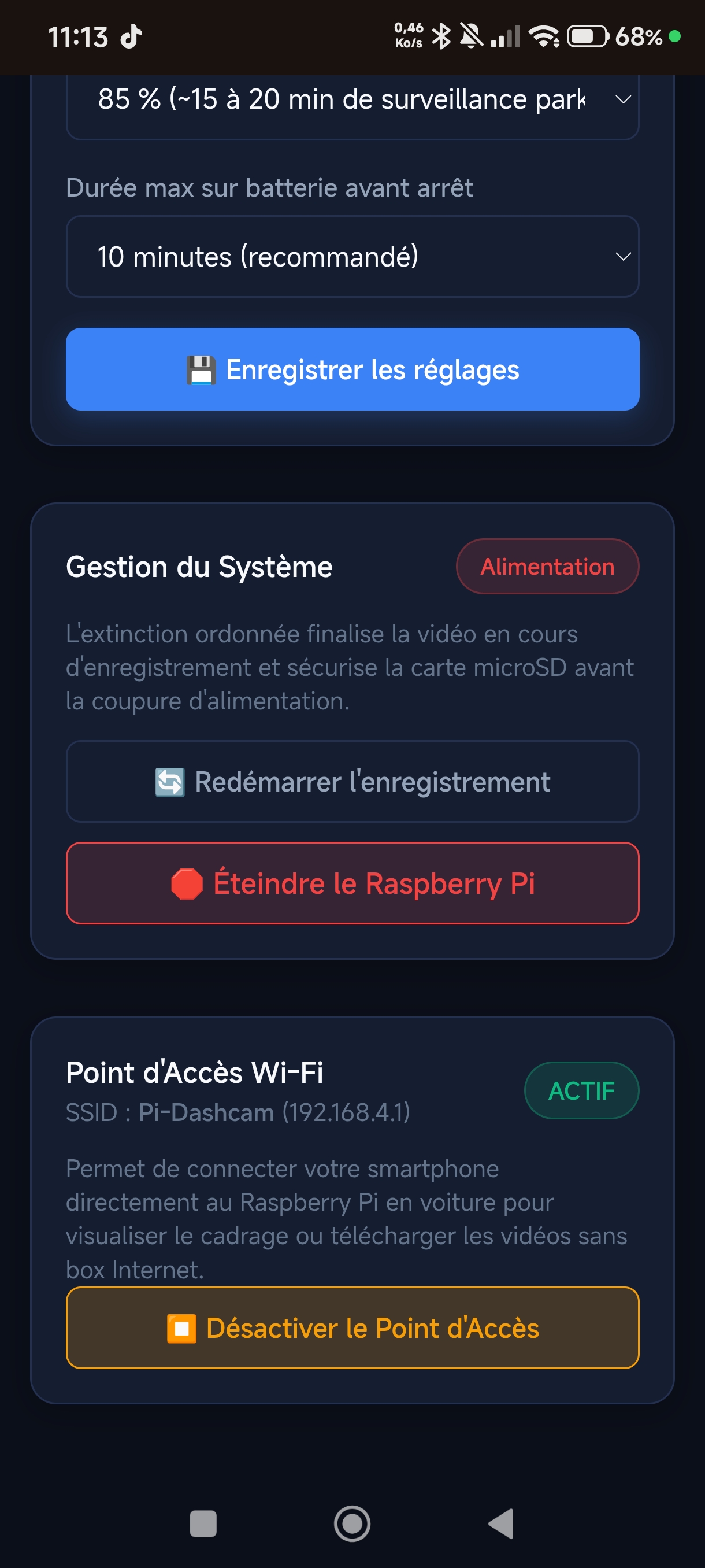 Réglages 2